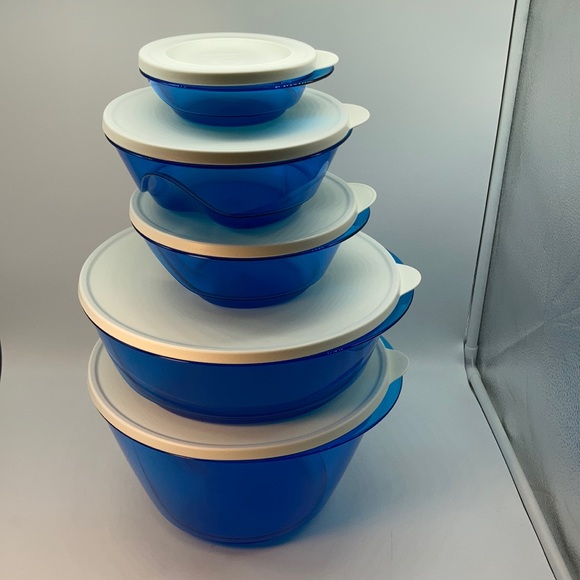 Tupperware Serve Novel Bowl Set of 5 - Picture 1 of 16
